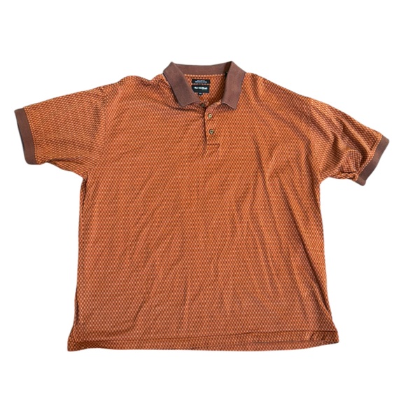 Bolle Men’s Golf Cotton Orange/Brown Shirt-XXL - Picture 1 of 6